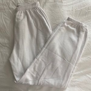 PrettyLittleThing White Fleece Sweatpants